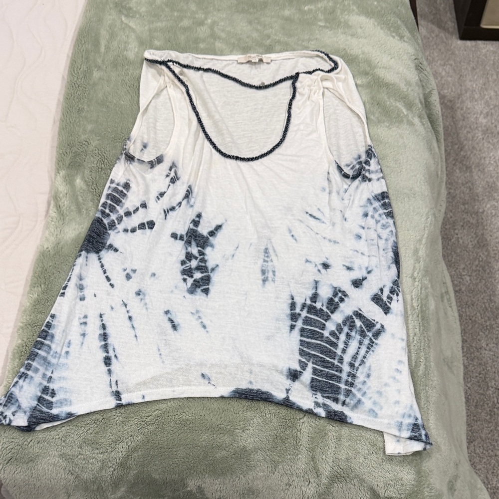 Miss Me Black and White Tie-Dye Tank Top